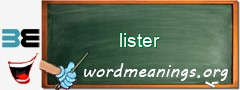 WordMeaning blackboard for lister